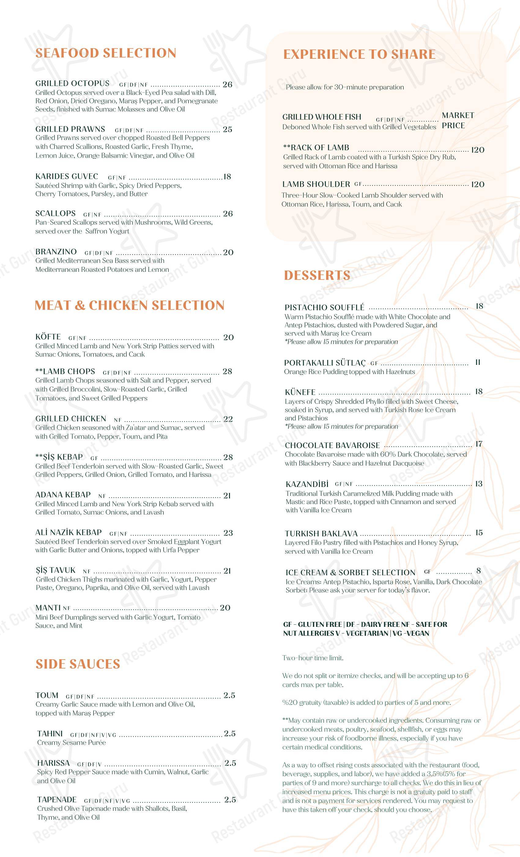 Takeaway Menu паба и бара Agora Tysons Mediterranean Restaurant в Маклине