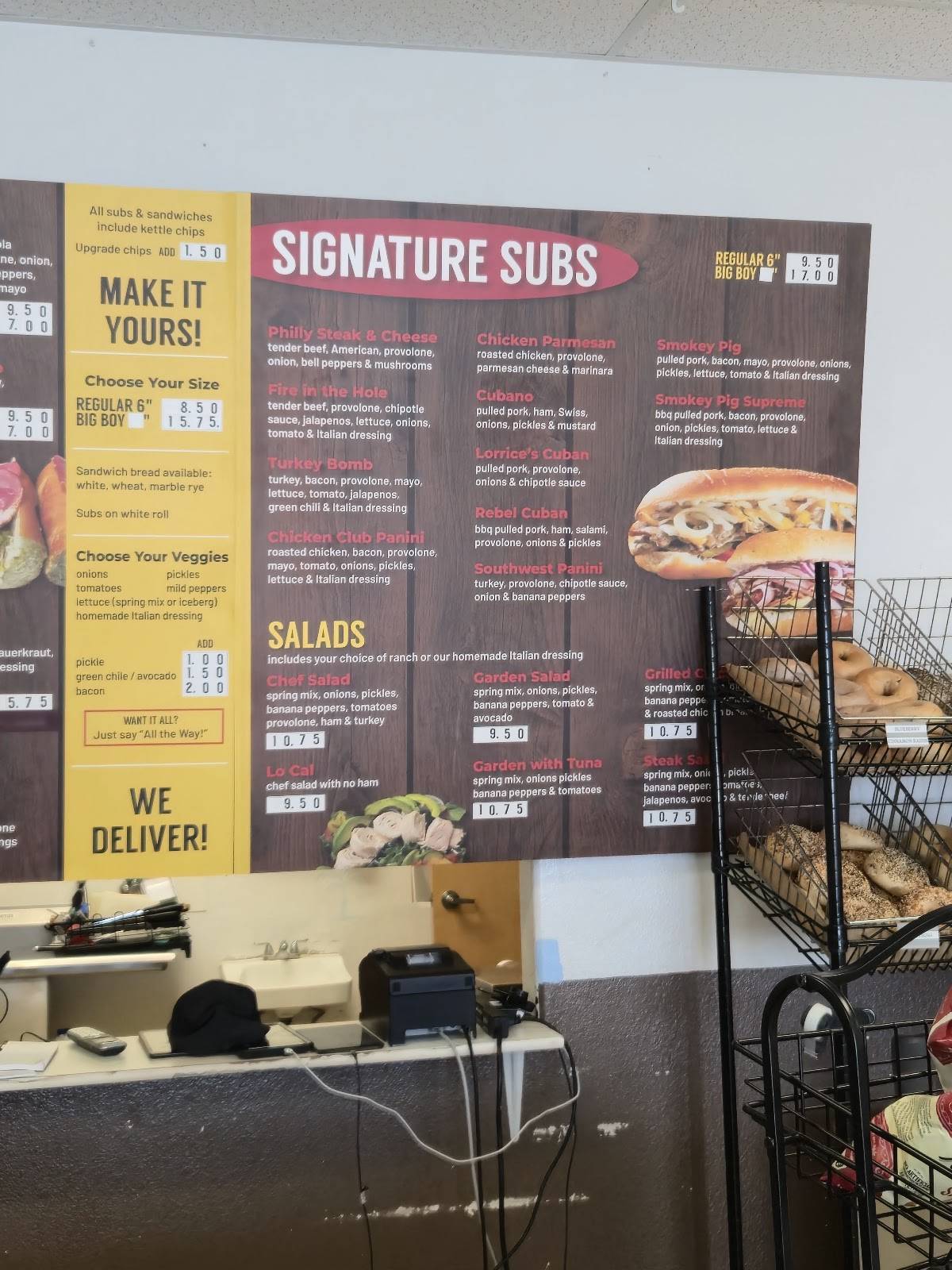 Alicea's NY Bagels & Subs Llc меню