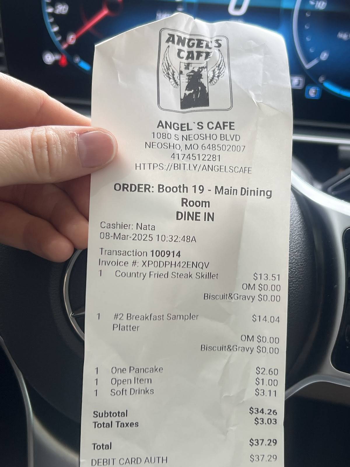Angel's Cafe меню