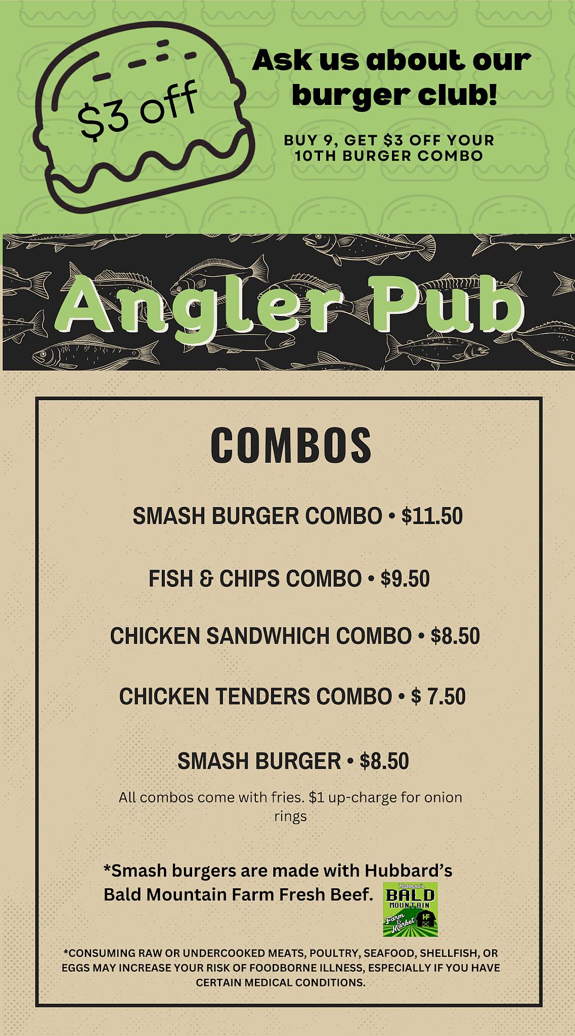 Angler Pub меню