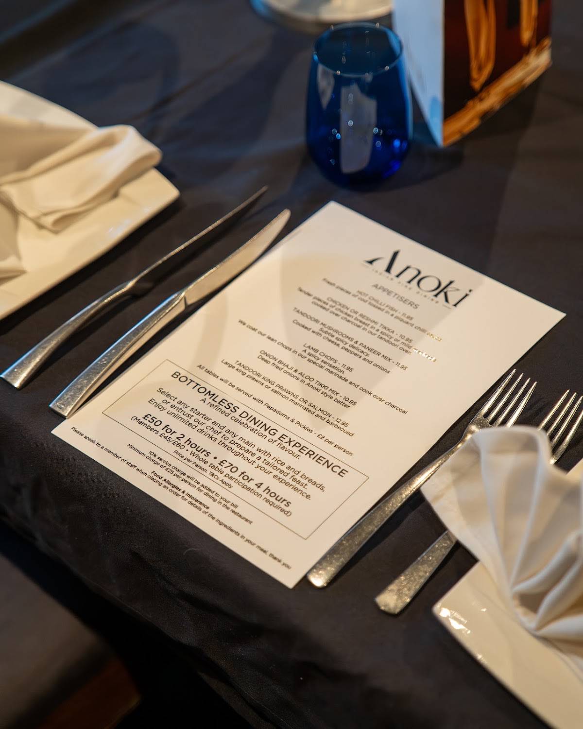 Anoki Restaurant Derby меню