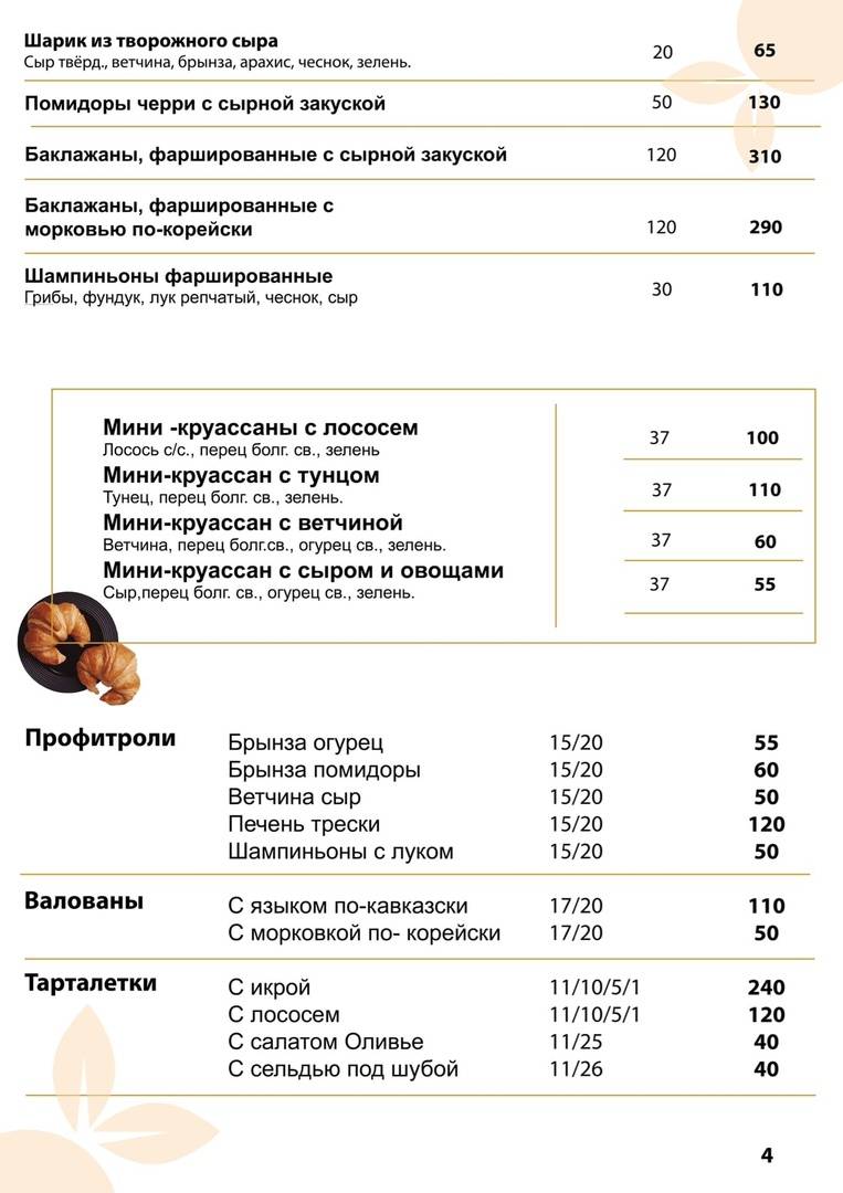 Апельсинка меню