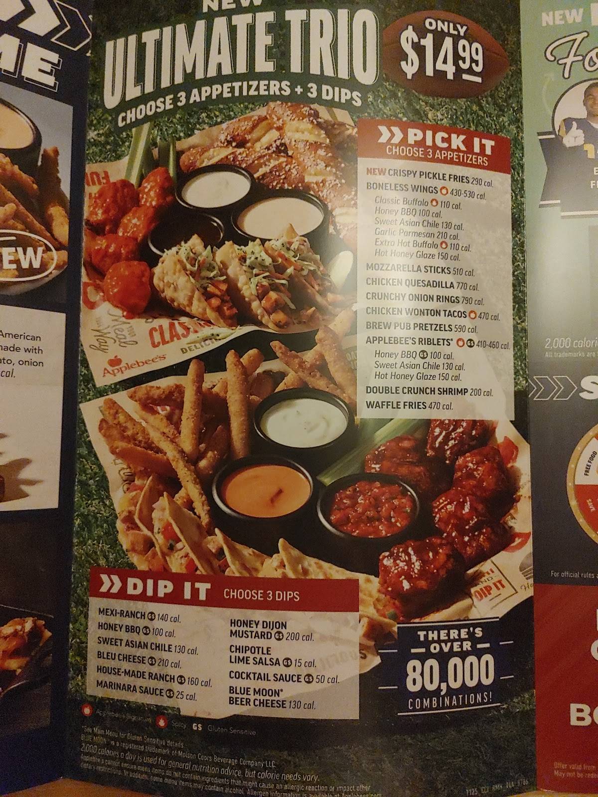 Applebee's Grill + Bar меню