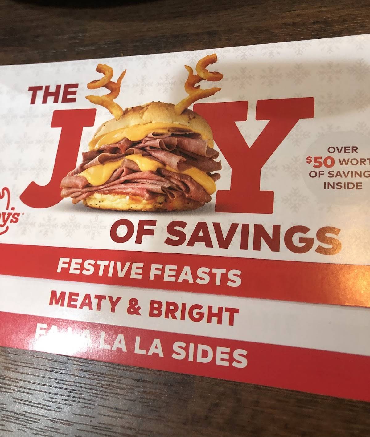 Arby's меню