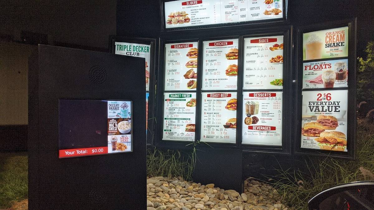 Arby's меню