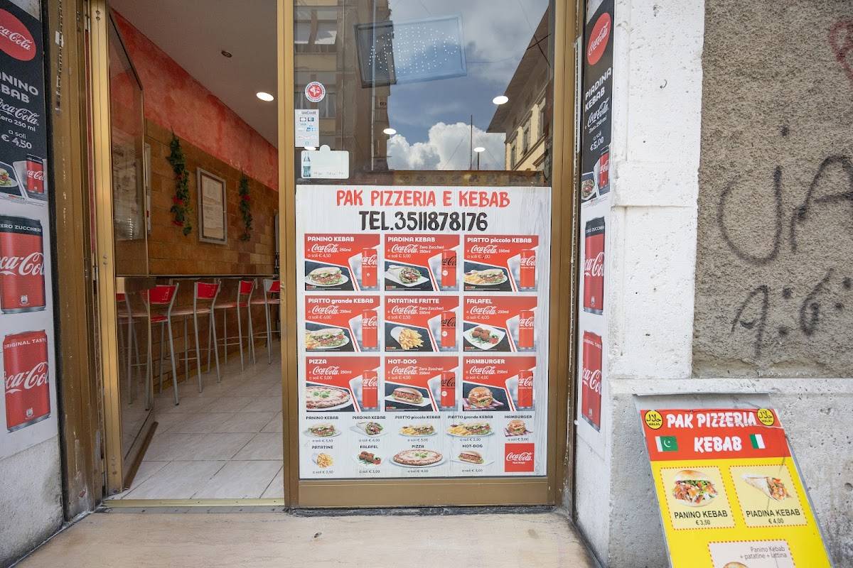 PAK PIZZERIA E KEBAB меню