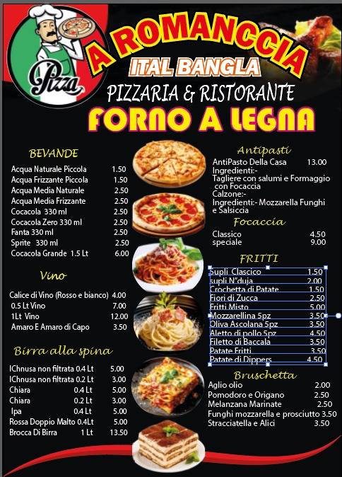 Aromanaccia Italbangla меню