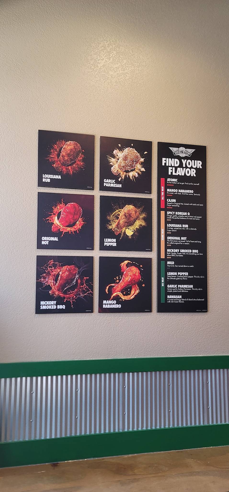 Wingstop меню
