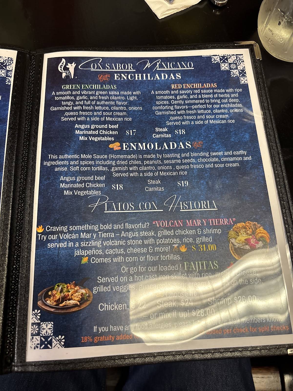 Azulejos mexican kitchen меню