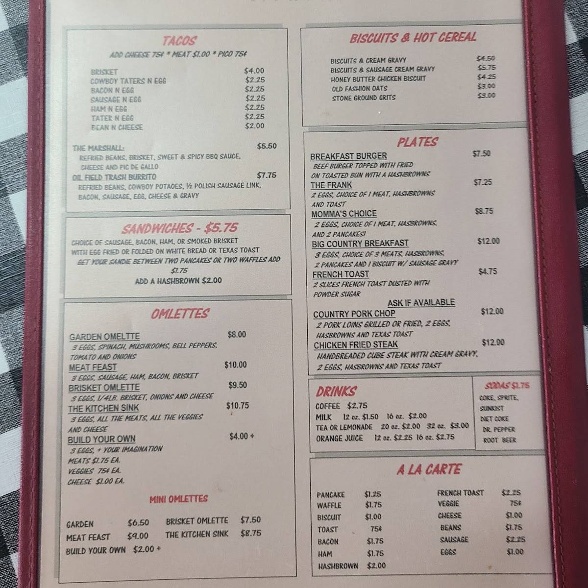 Smiley's Cafe меню