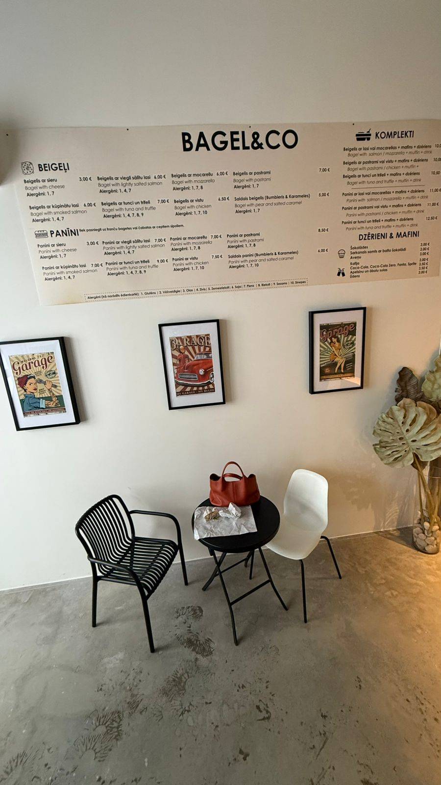 Bagel&Co Garage меню
