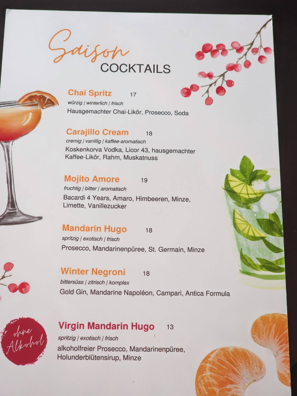 Bar Rouge меню