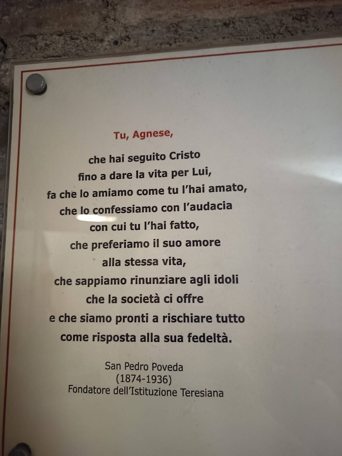 Sant'Agnese меню