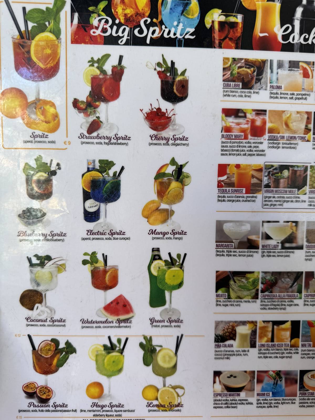 Bar & Restaurant меню