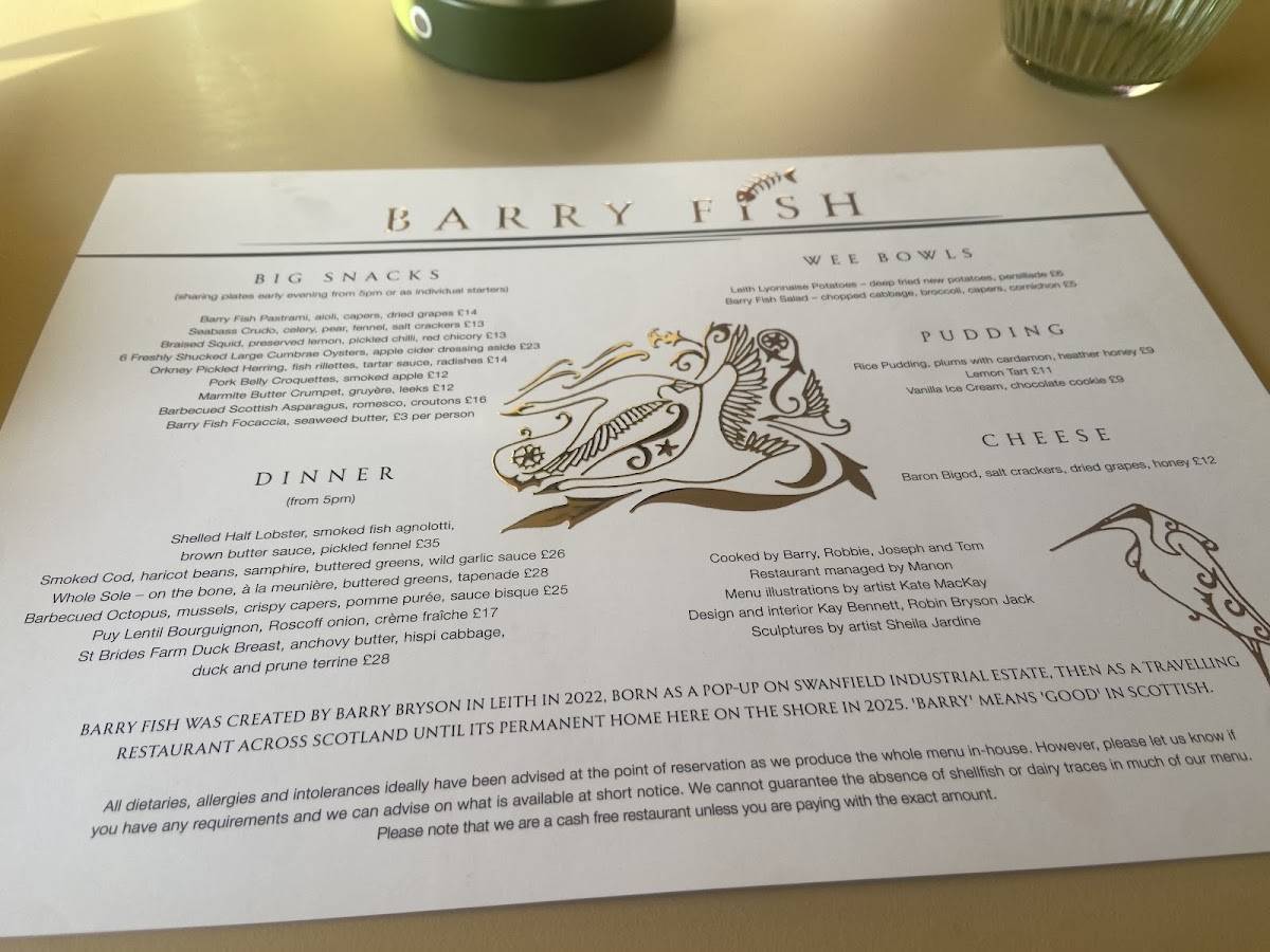 Barry Fish меню