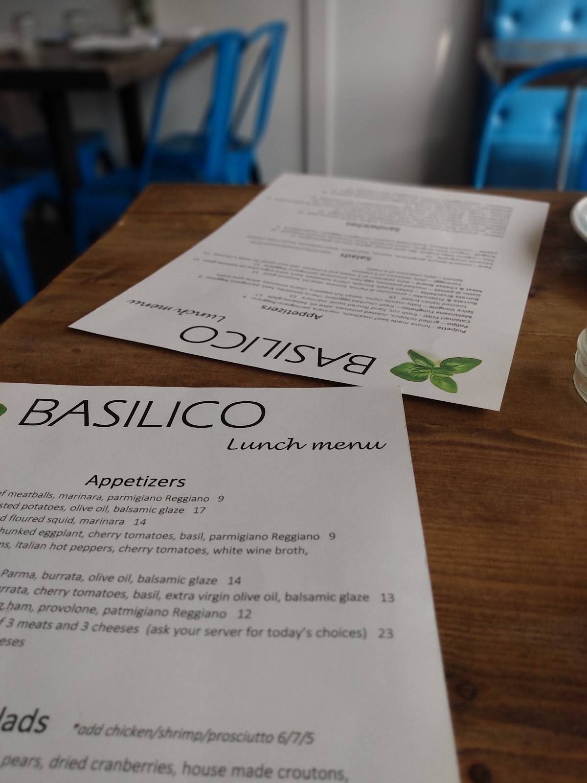 Basilico меню
