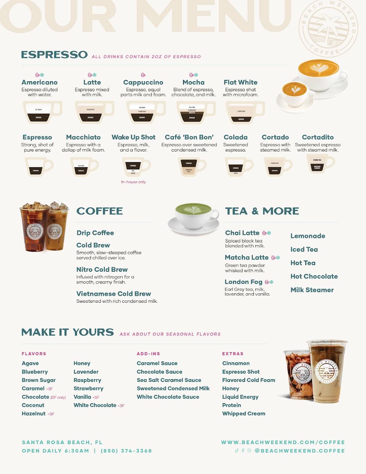 Beach Weekend Coffee меню