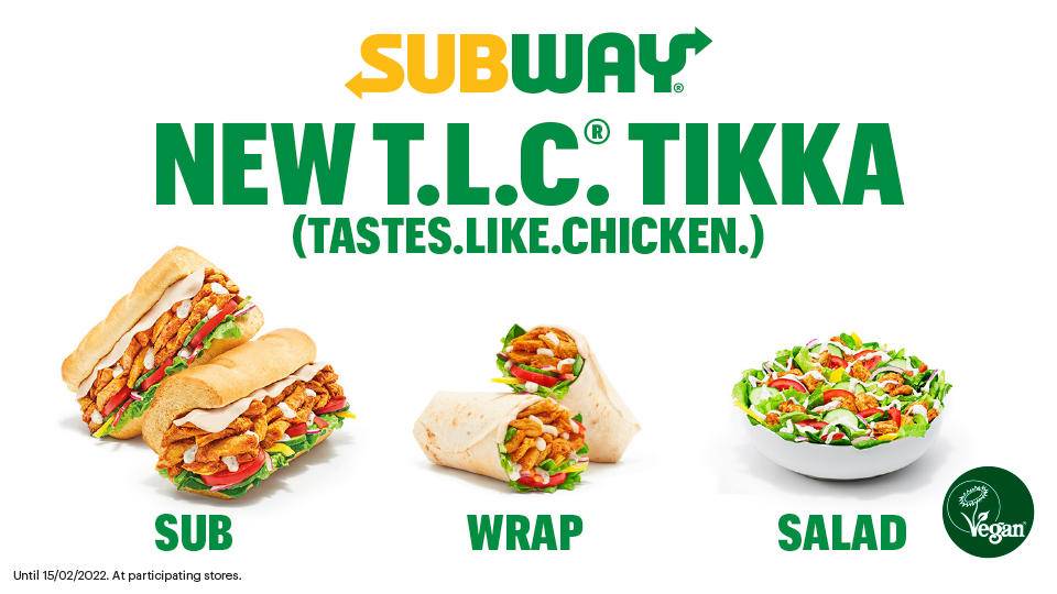 Subway меню