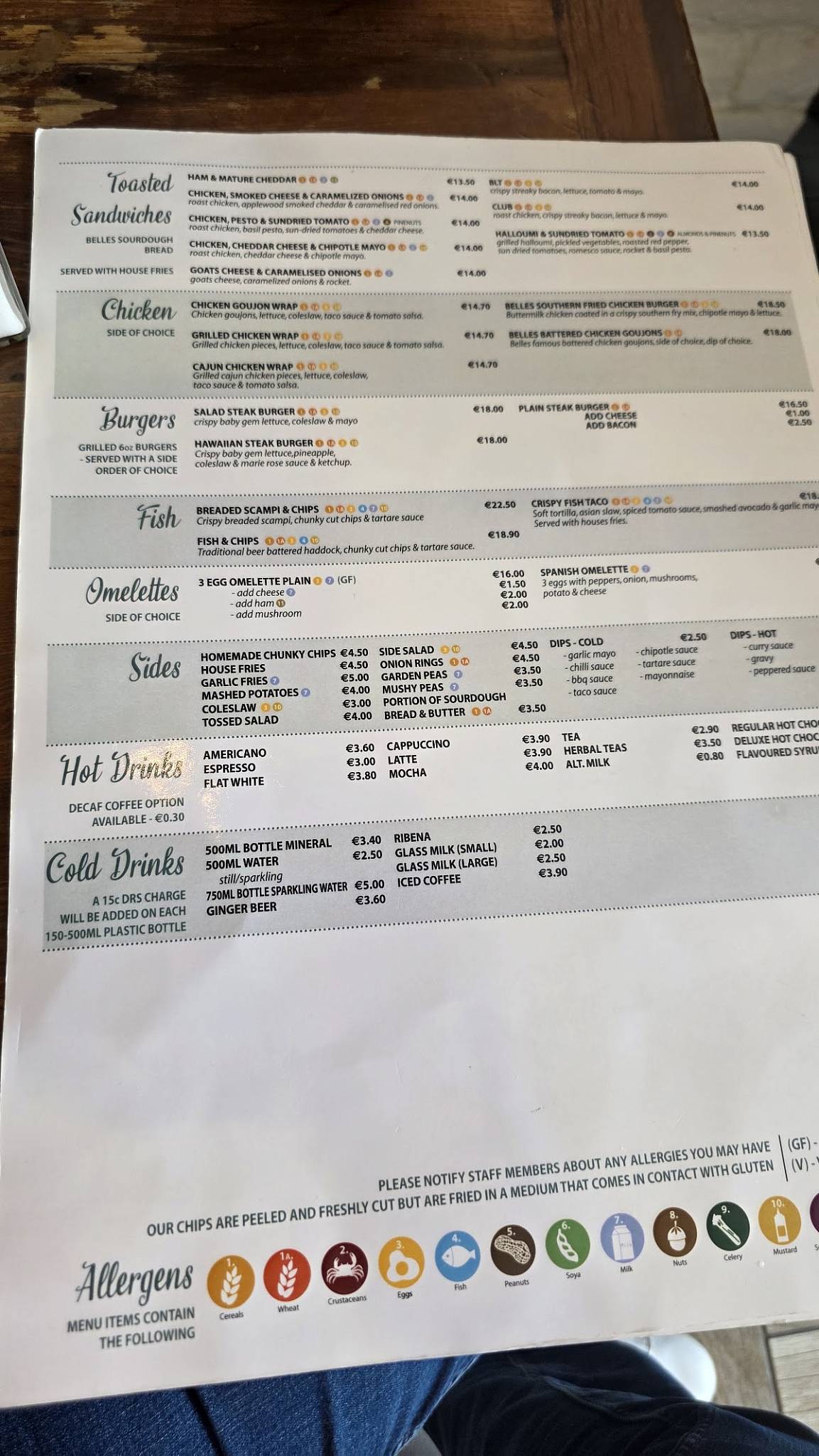 Belles Kitchen Rathmullan меню