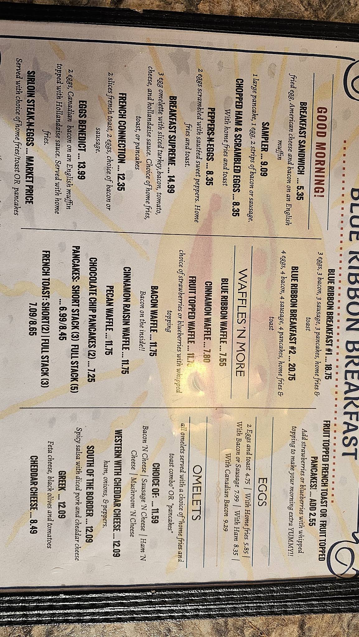Blue Ribbon Smokehouse Restaurant & Bakery меню
