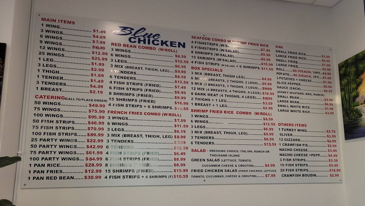 Blue Store Chicken меню