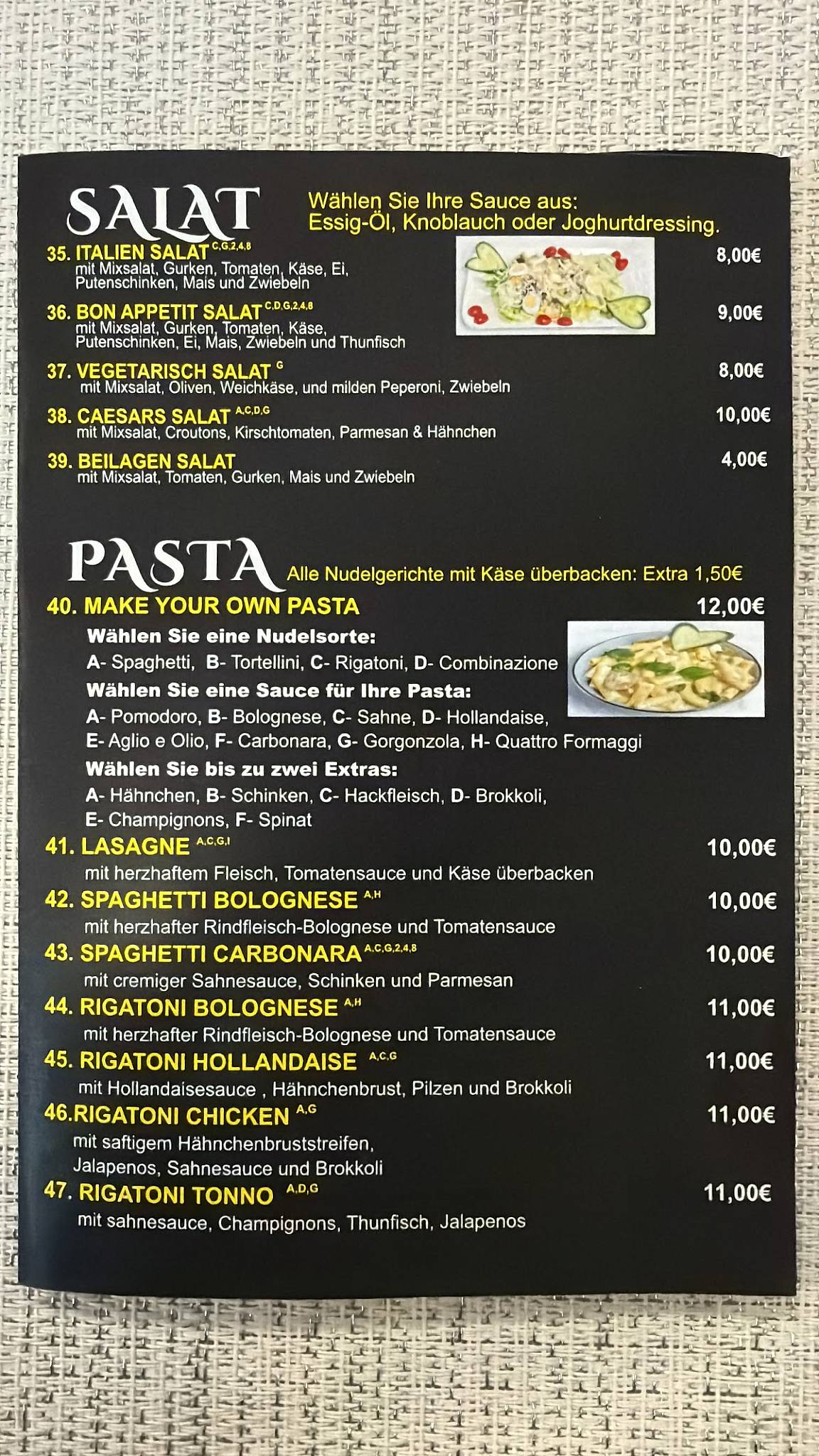 Bon Appetit Pizza меню