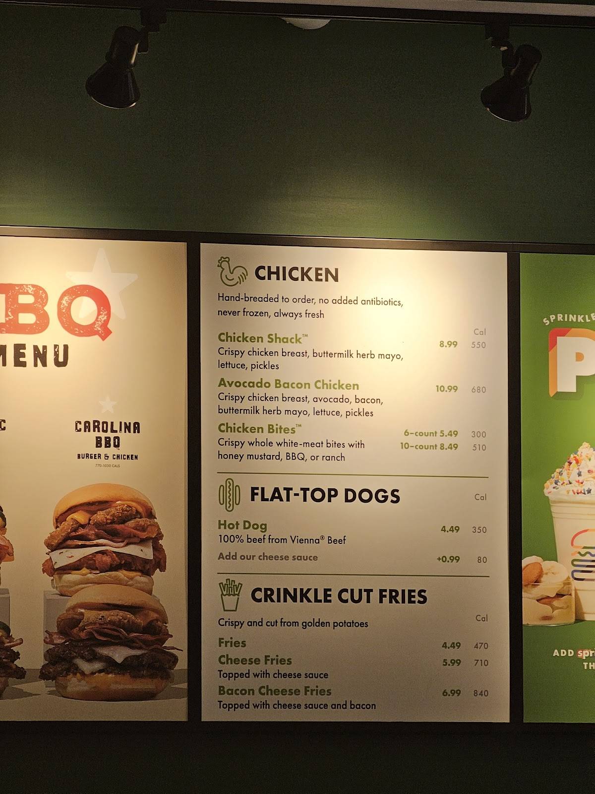 Shake Shack Newbury Street меню