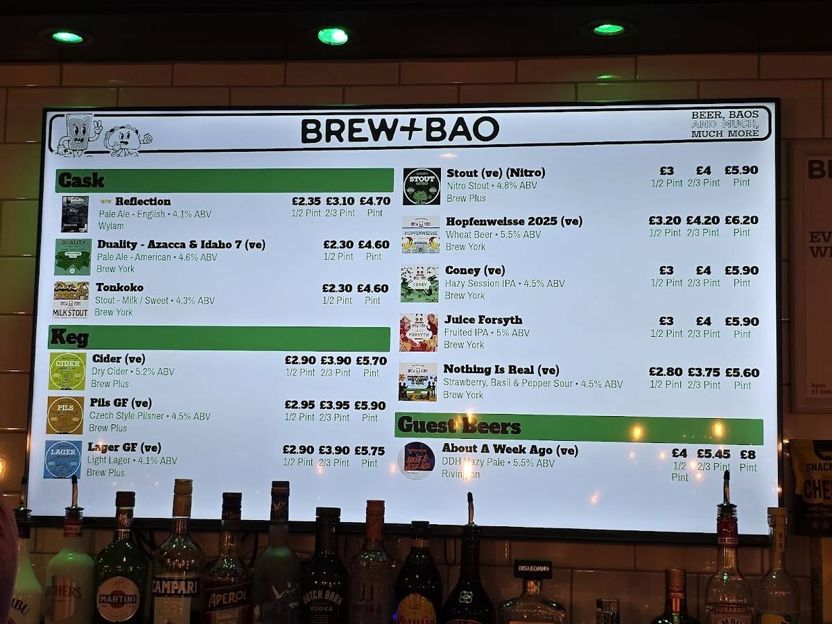 Brew+Bao: Chapel Allerton меню