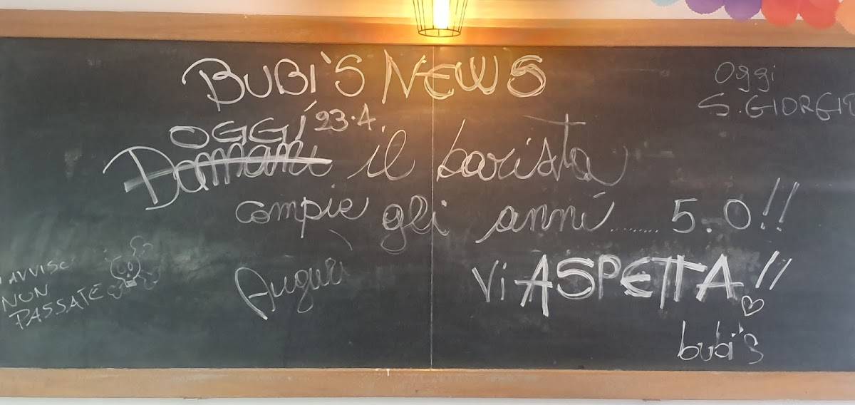 Bubi's Caffè меню