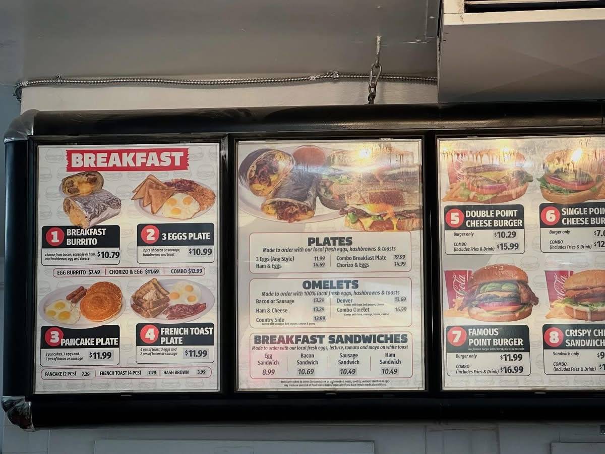 Burger Point меню