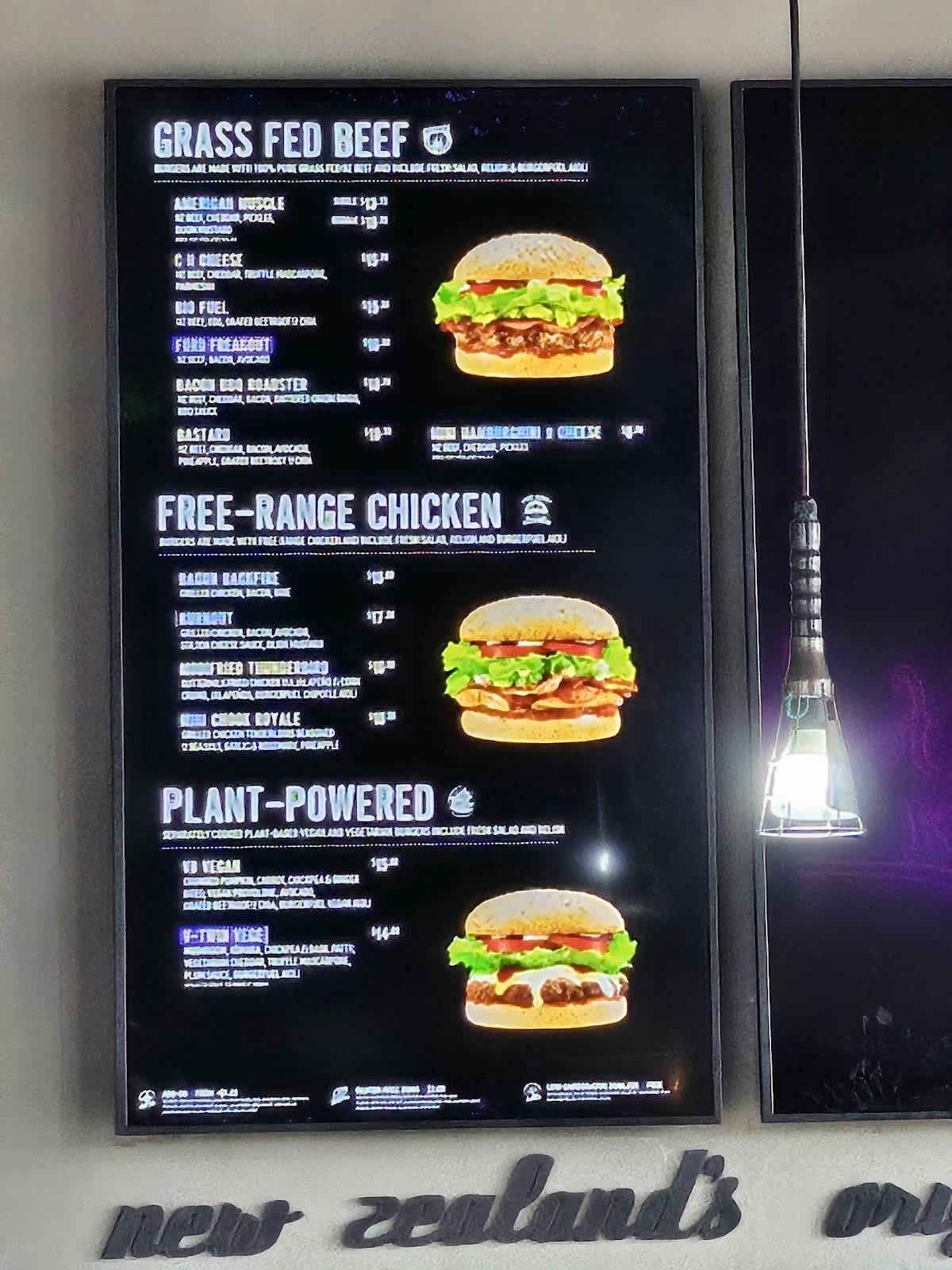 BurgerFuel Invercargill меню