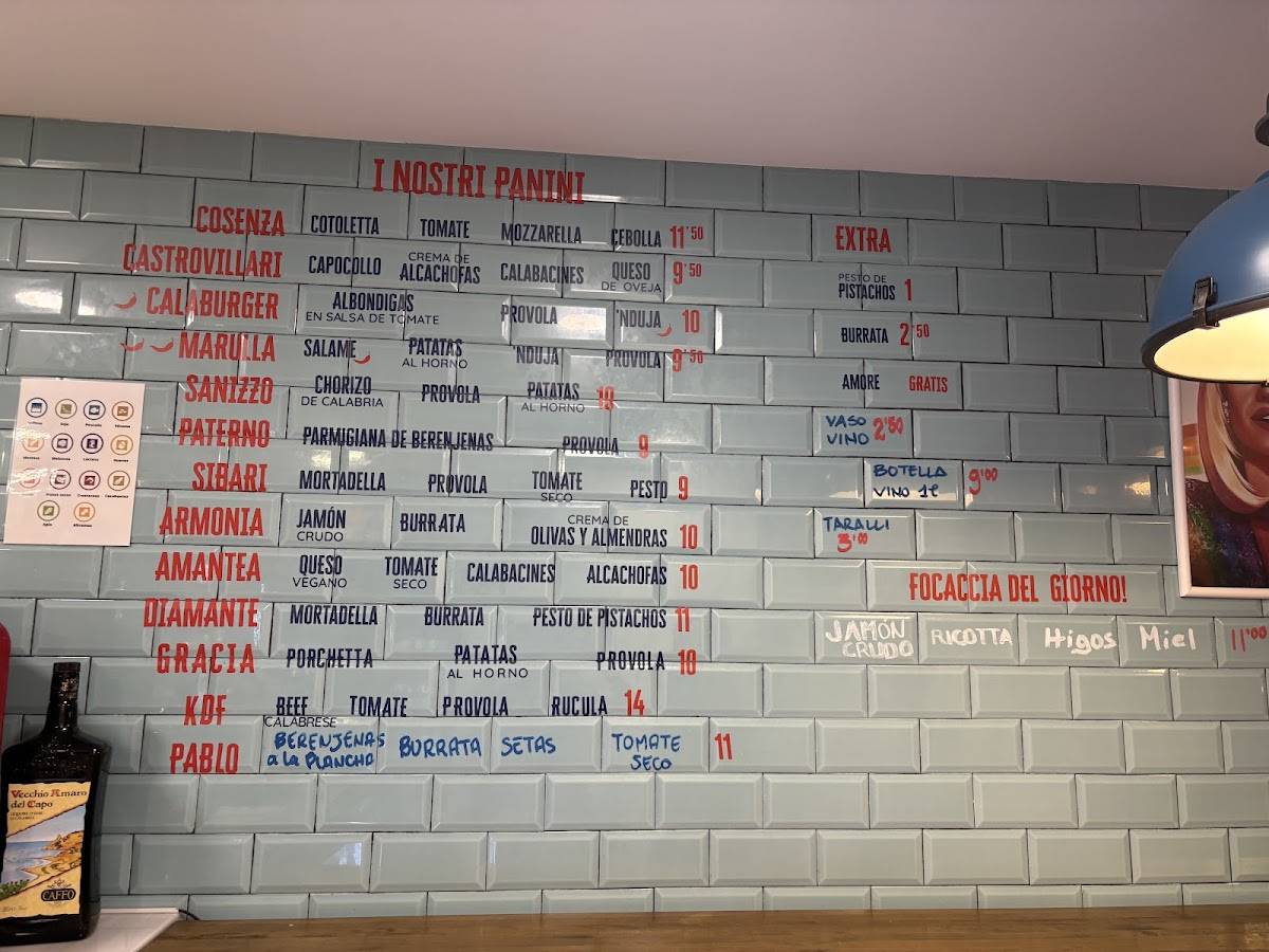 COMPÀ Castelldefels - Panino Calabrese меню