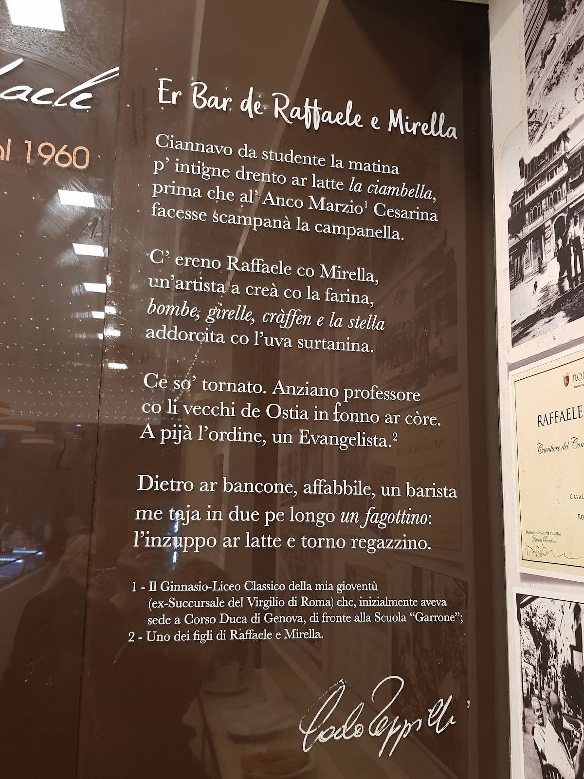 Bar Raffaele (dal 1960) меню