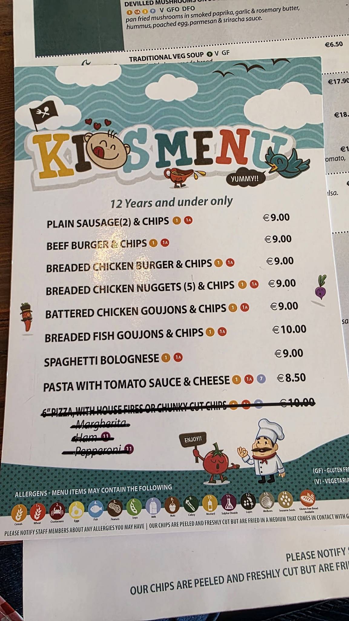 Belles Kitchen Rathmullan меню