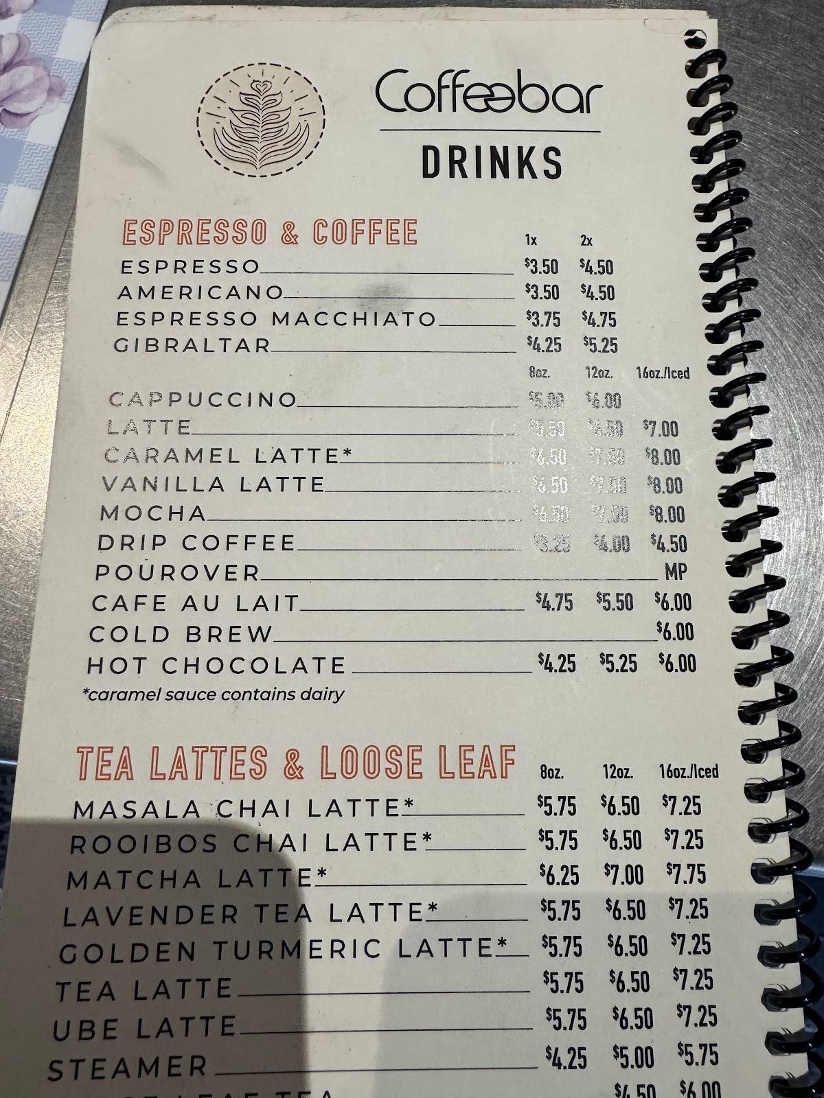 Coffeebar меню