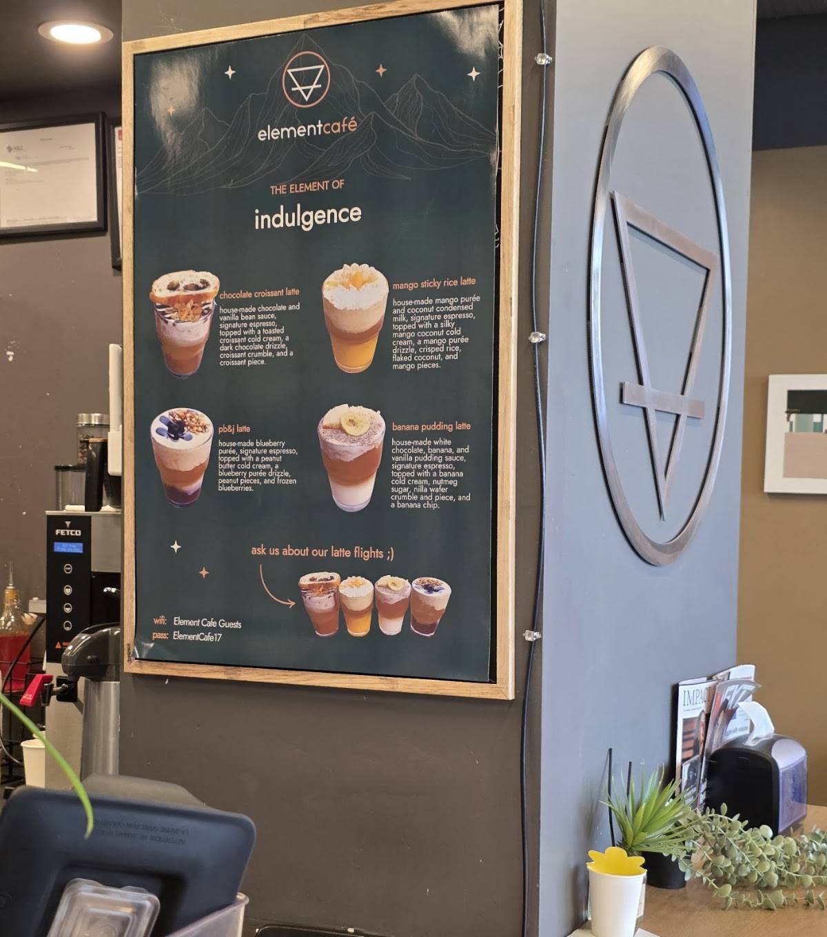 Element Cafe меню