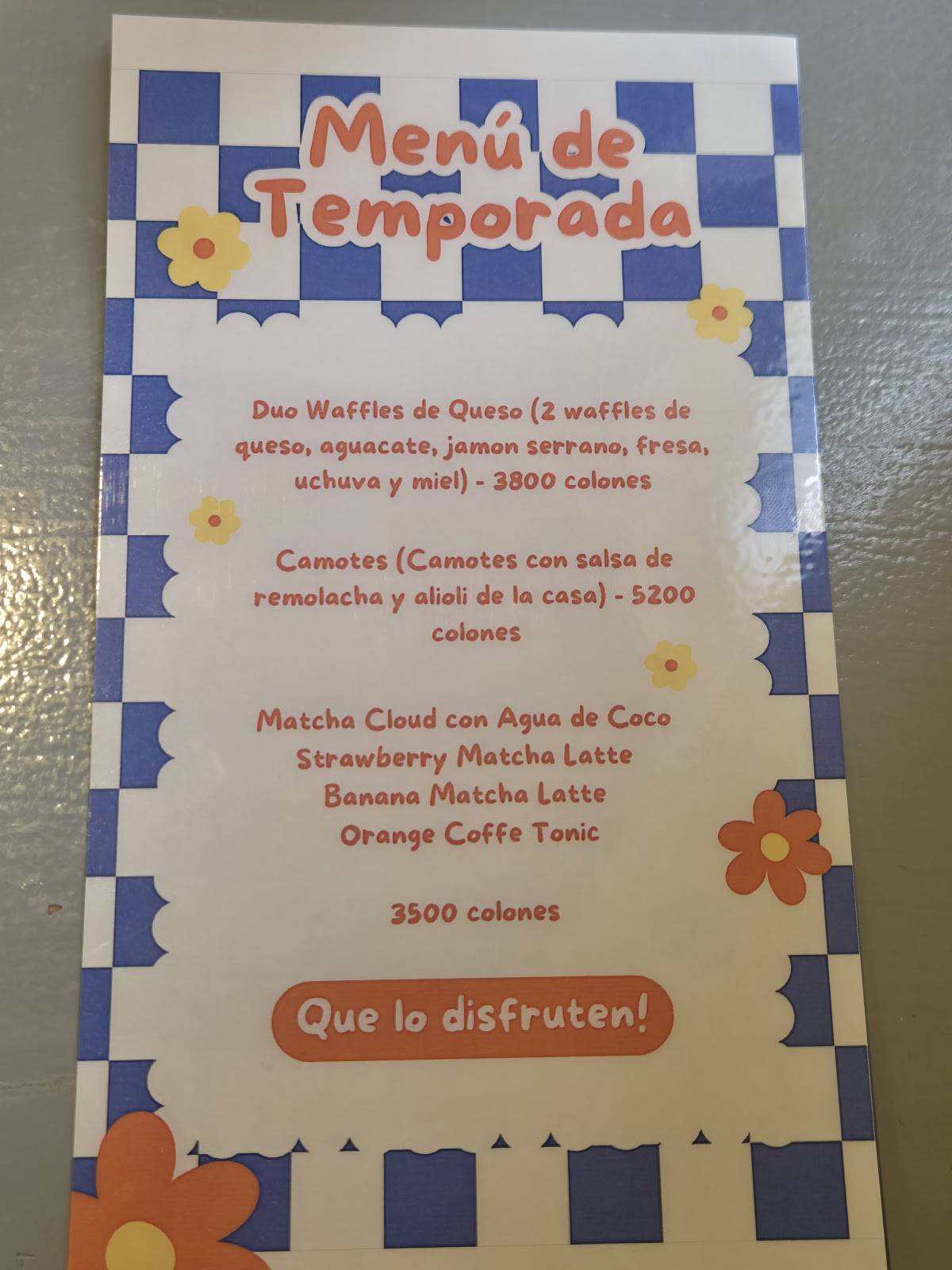 Café Local меню