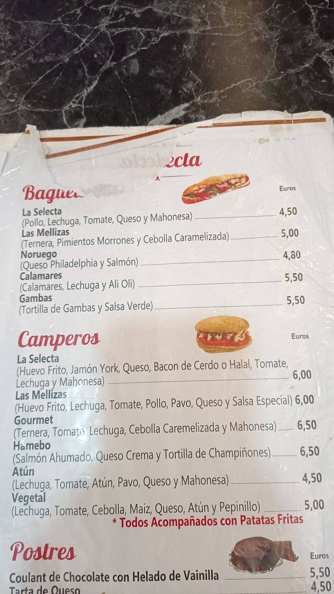 La Selecta меню