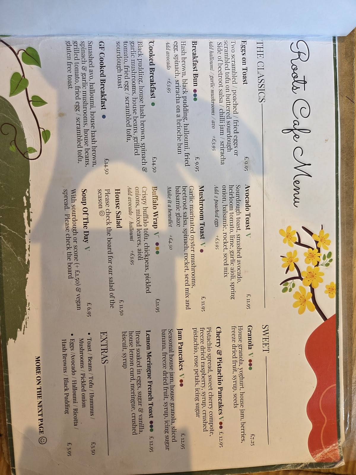 Roots Cafe Inv меню