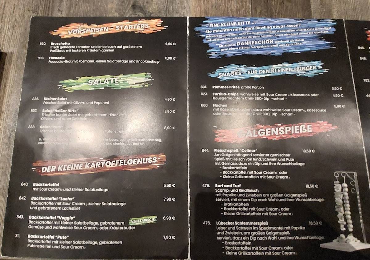 Café und Restaurant Colinar меню