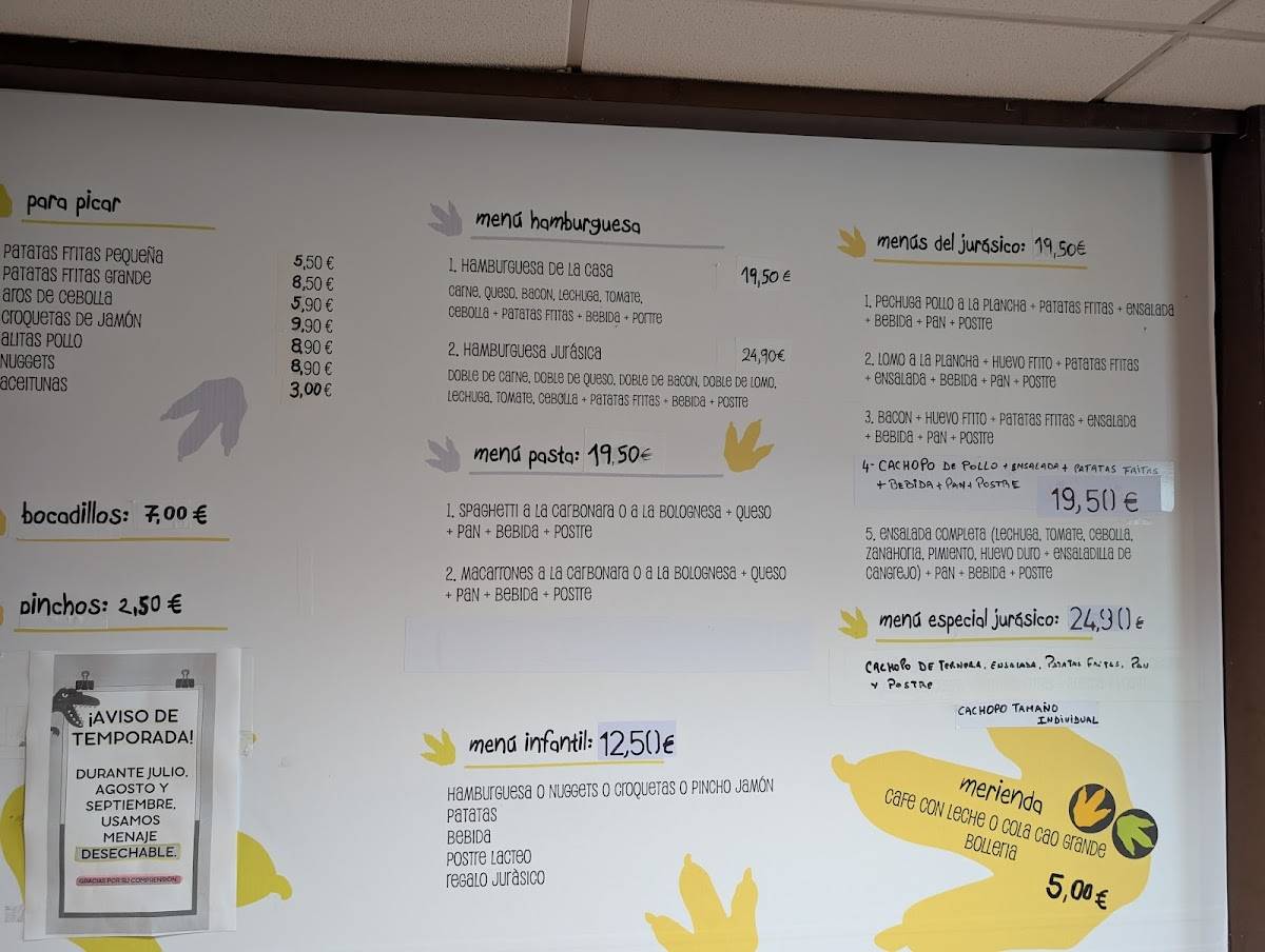 El Café del MUJA меню