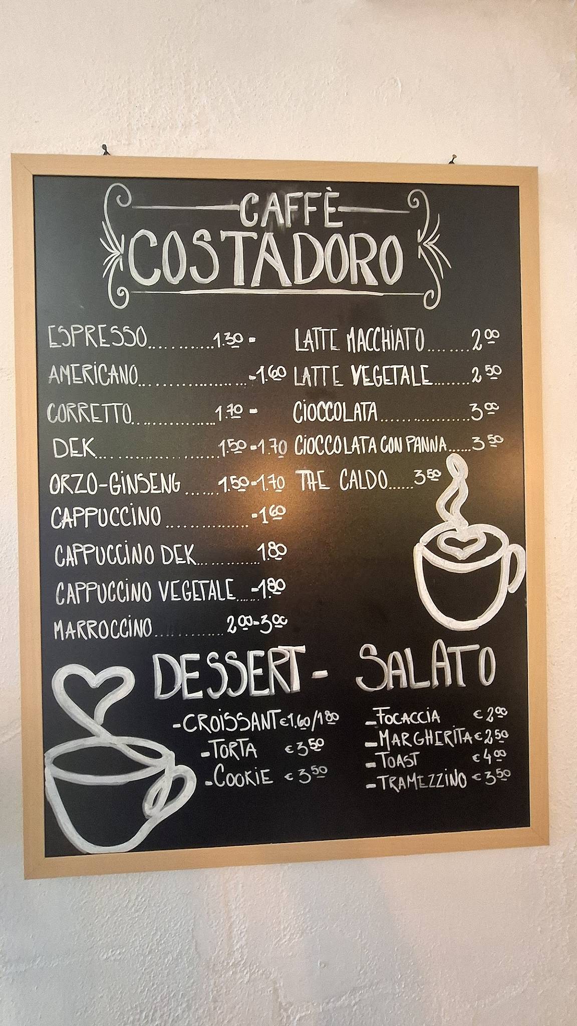 Caffè Monaco меню