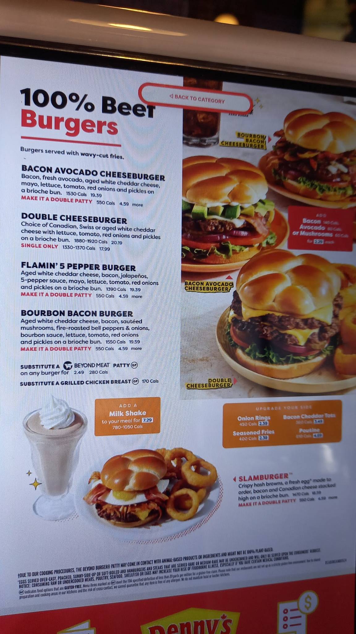 Denny's Restaurant McKnight меню
