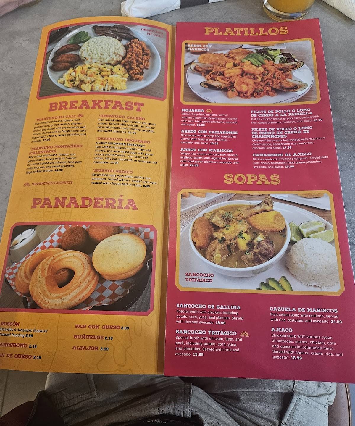 Cali Colombian Restaurant меню