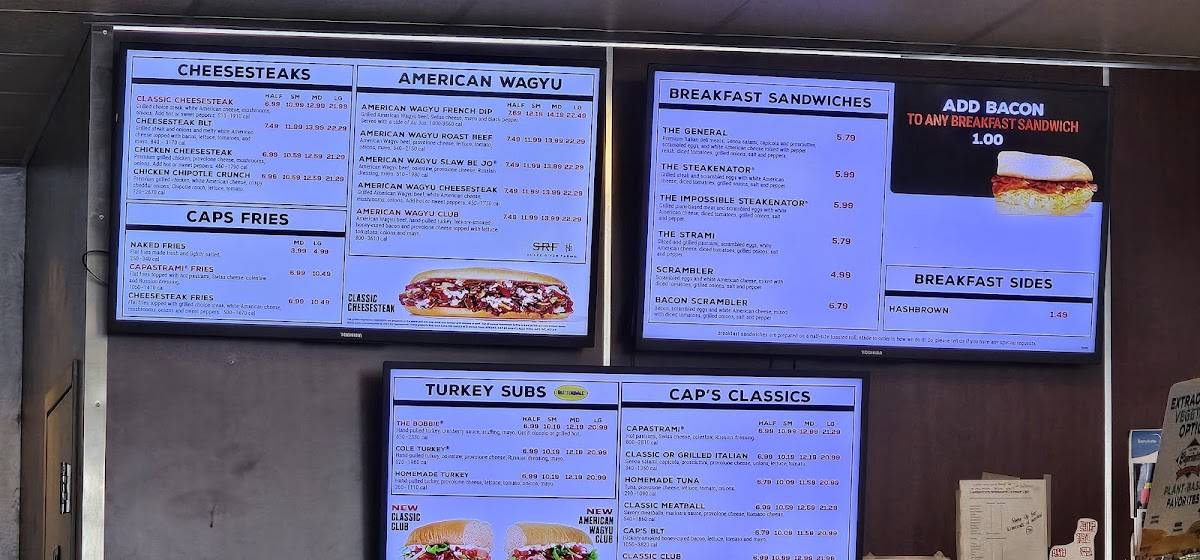 Capriotti's Sandwich Shop меню