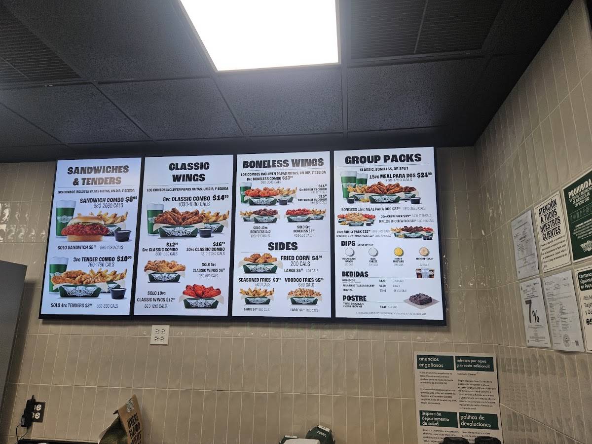 Wingstop меню