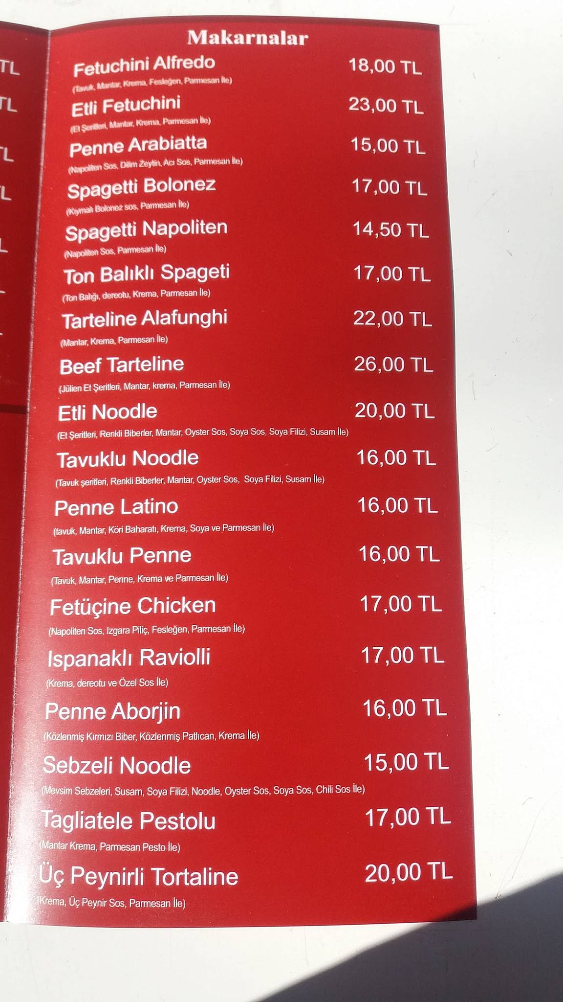 Cheef moses göztepe меню