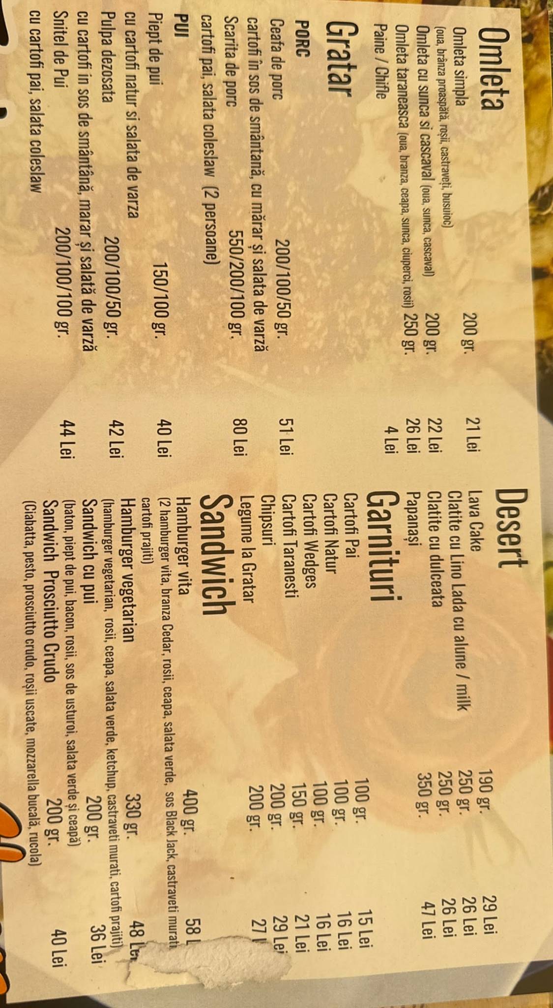 Cheers меню