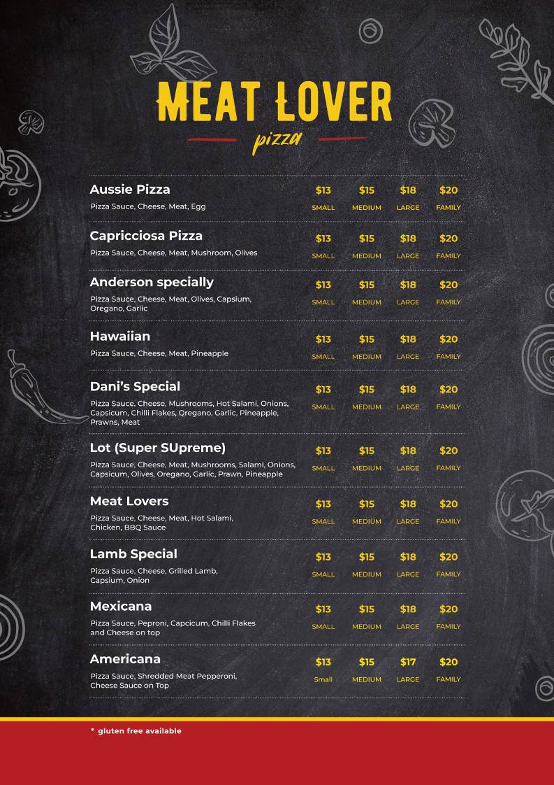 Cheezious Pizza меню
