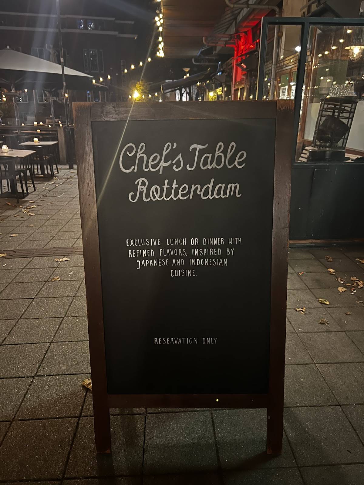 Chef’s Table Rotterdam меню